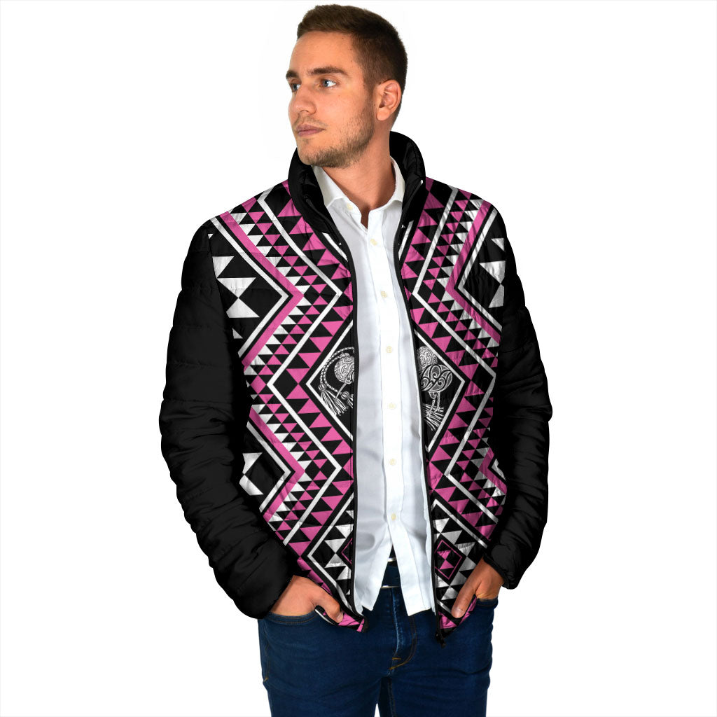 New Zealand Mawhero Taniko Motifs Padded Jacket Maori Poi Dance Costume Inspired