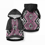 New Zealand Mawhero Taniko Motifs Pet Hoodie Maori Poi Dance Costume Inspired