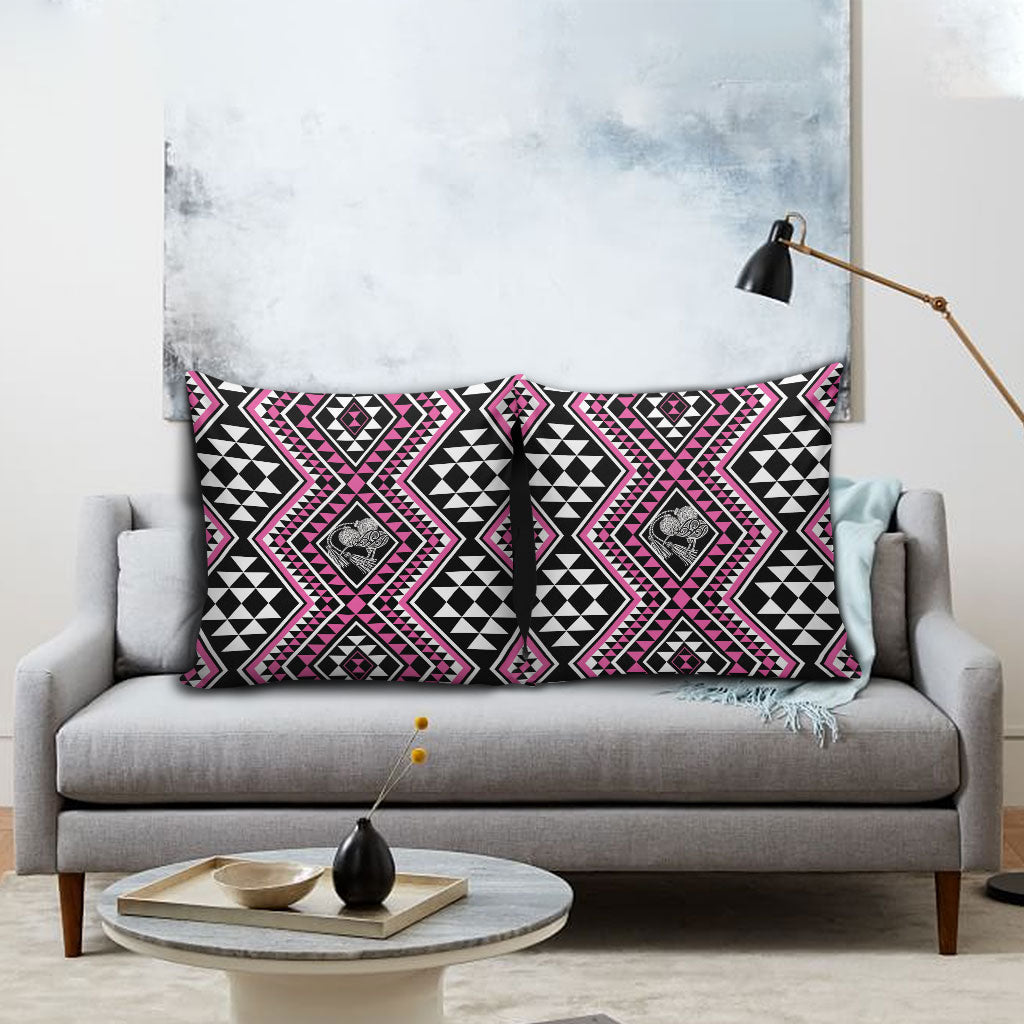 New Zealand Mawhero Taniko Motifs Pillow Cover Maori Poi Dance Costume Inspired