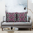 New Zealand Mawhero Taniko Motifs Pillow Cover Maori Poi Dance Costume Inspired