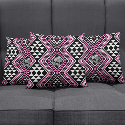 New Zealand Mawhero Taniko Motifs Pillow Cover Maori Poi Dance Costume Inspired