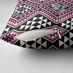 New Zealand Mawhero Taniko Motifs Pillow Cover Maori Poi Dance Costume Inspired