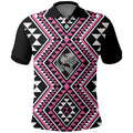 New Zealand Mawhero Taniko Motifs Polo Shirt Maori Poi Dance Costume Inspired