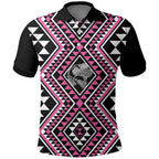 New Zealand Mawhero Taniko Motifs Polo Shirt Maori Poi Dance Costume Inspired