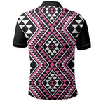 New Zealand Mawhero Taniko Motifs Polo Shirt Maori Poi Dance Costume Inspired