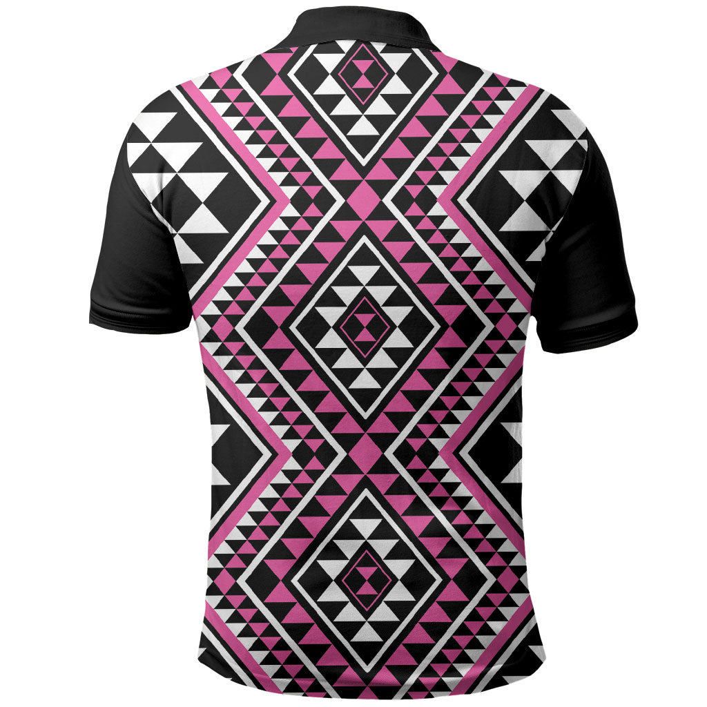 New Zealand Mawhero Taniko Motifs Polo Shirt Maori Poi Dance Costume Inspired