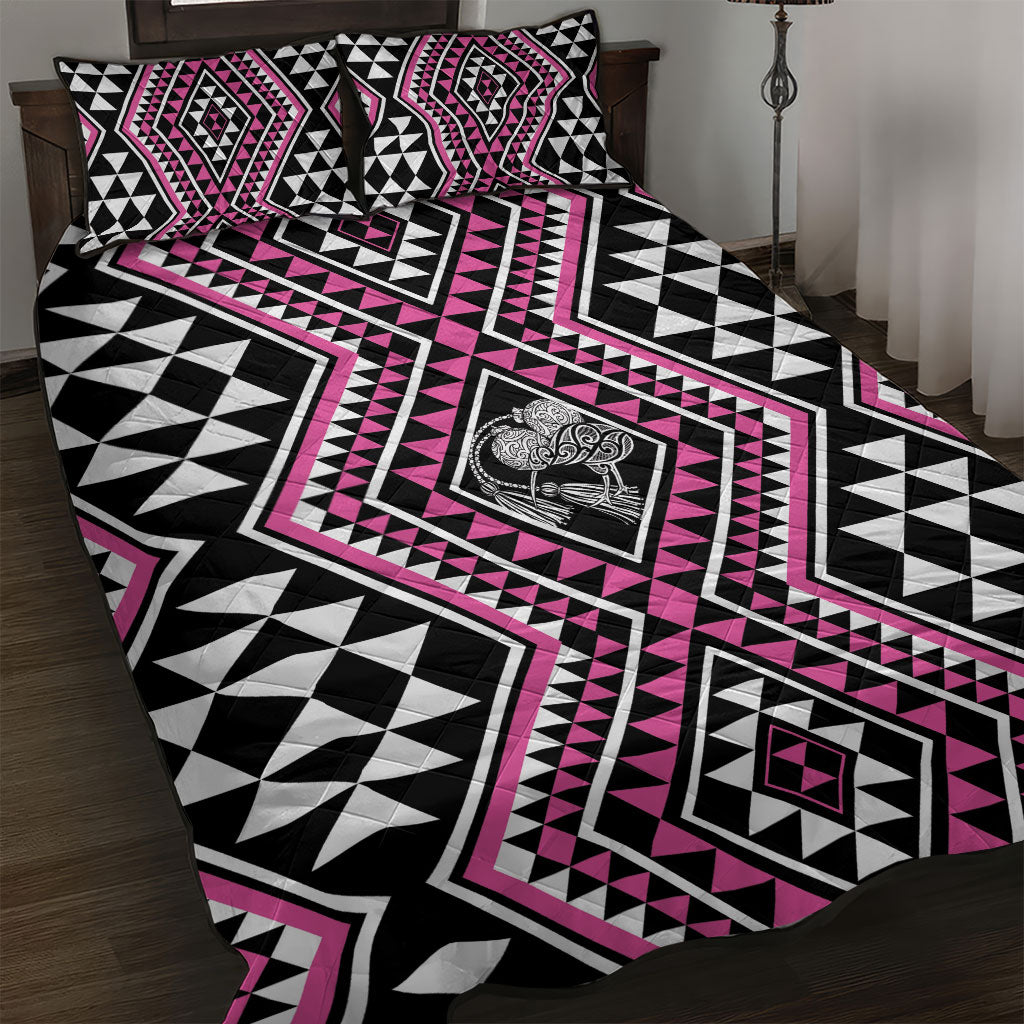 New Zealand Mawhero Taniko Motifs Quilt Bed Set Maori Poi Dance Costume Inspired