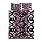 New Zealand Mawhero Taniko Motifs Quilt Bed Set Maori Poi Dance Costume Inspired