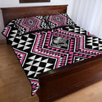 New Zealand Mawhero Taniko Motifs Quilt Bed Set Maori Poi Dance Costume Inspired