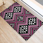 New Zealand Mawhero Taniko Motifs Rubber Doormat Maori Poi Dance Costume Inspired