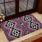 New Zealand Mawhero Taniko Motifs Rubber Doormat Maori Poi Dance Costume Inspired