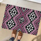 New Zealand Mawhero Taniko Motifs Rubber Doormat Maori Poi Dance Costume Inspired