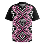 New Zealand Mawhero Taniko Motifs Rugby Jersey Maori Poi Dance Costume Inspired