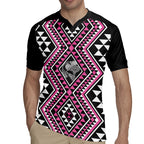 New Zealand Mawhero Taniko Motifs Rugby Jersey Maori Poi Dance Costume Inspired