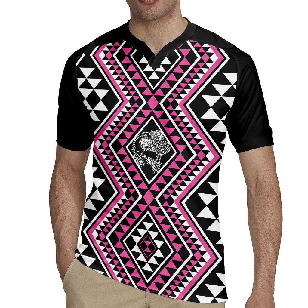 New Zealand Mawhero Taniko Motifs Rugby Jersey Maori Poi Dance Costume Inspired