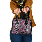 New Zealand Mawhero Taniko Motifs Shoulder Handbag Maori Poi Dance Costume Inspired