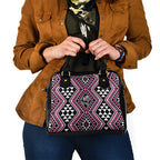 New Zealand Mawhero Taniko Motifs Shoulder Handbag Maori Poi Dance Costume Inspired
