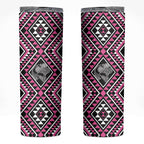 New Zealand Mawhero Taniko Motifs Skinny Tumbler Maori Poi Dance Costume Inspired