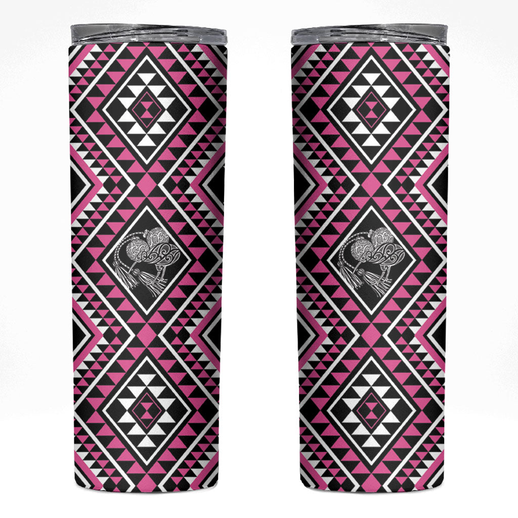 New Zealand Mawhero Taniko Motifs Skinny Tumbler Maori Poi Dance Costume Inspired