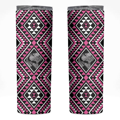 New Zealand Mawhero Taniko Motifs Skinny Tumbler Maori Poi Dance Costume Inspired