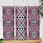 New Zealand Mawhero Taniko Motifs Skinny Tumbler Maori Poi Dance Costume Inspired