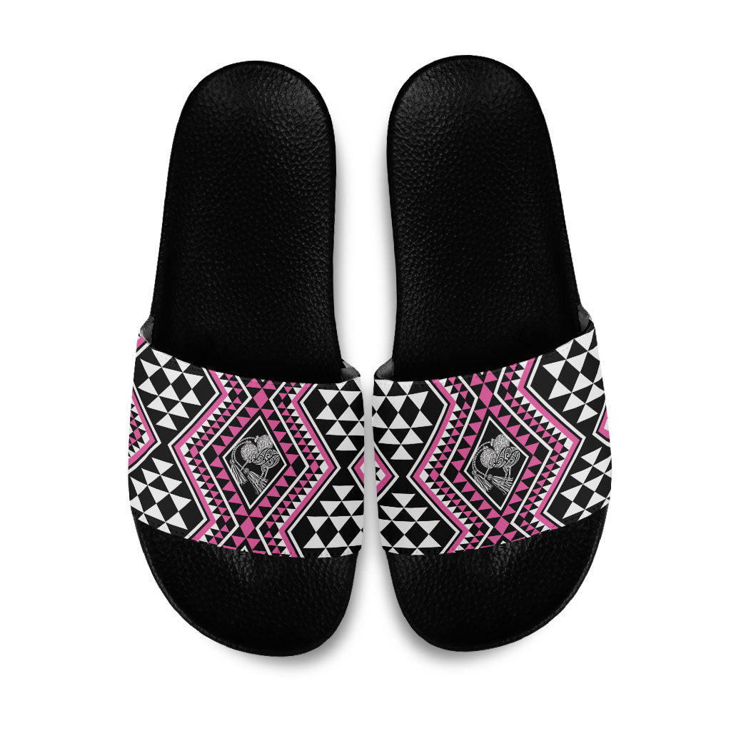 New Zealand Mawhero Taniko Motifs Slide Sandals Maori Poi Dance Costume Inspired