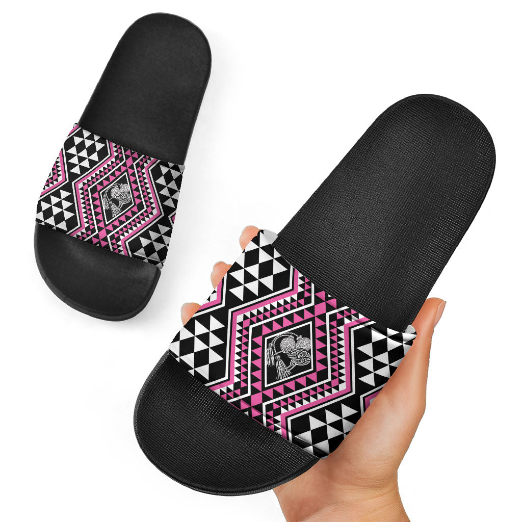 New Zealand Mawhero Taniko Motifs Slide Sandals Maori Poi Dance Costume Inspired