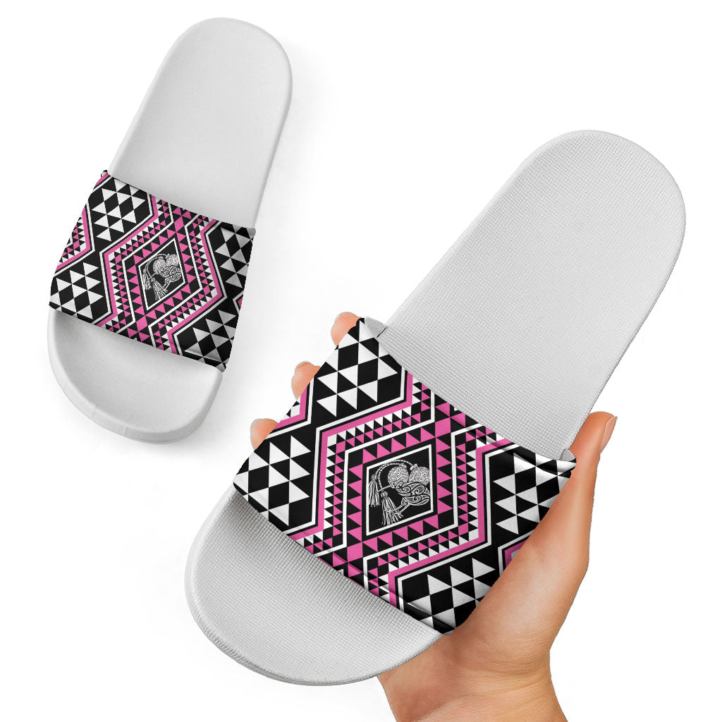 New Zealand Mawhero Taniko Motifs Slide Sandals Maori Poi Dance Costume Inspired