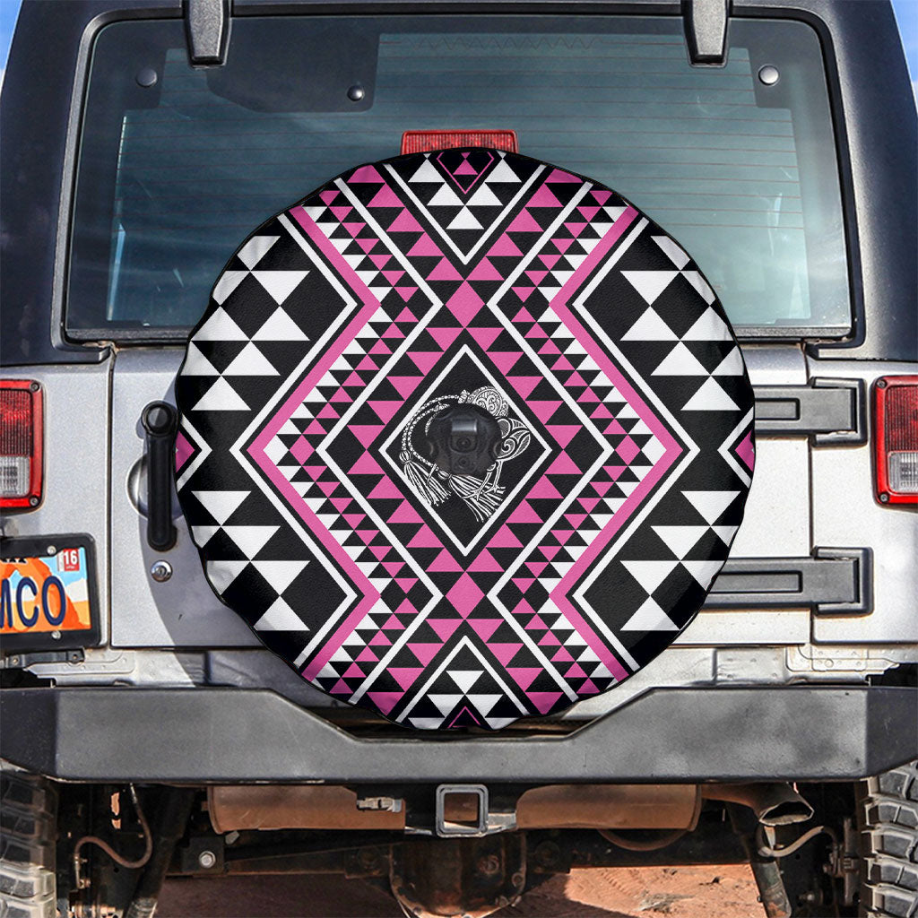 New Zealand Mawhero Taniko Motifs Spare Tire Cover Maori Poi Dance Costume Inspired