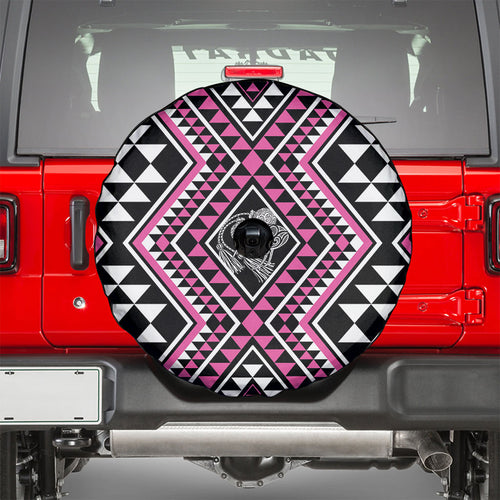 New Zealand Mawhero Taniko Motifs Spare Tire Cover Maori Poi Dance Costume Inspired