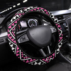 New Zealand Mawhero Taniko Motifs Steering Wheel Cover Maori Poi Dance Costume Inspired