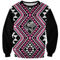 New Zealand Mawhero Taniko Motifs Sweatshirt Maori Poi Dance Costume Inspired