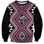New Zealand Mawhero Taniko Motifs Sweatshirt Maori Poi Dance Costume Inspired