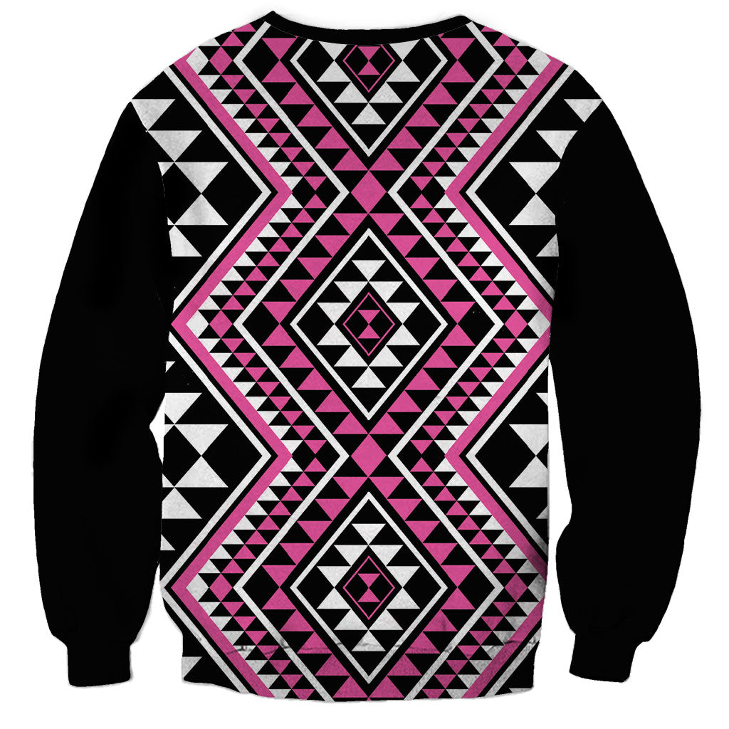 New Zealand Mawhero Taniko Motifs Sweatshirt Maori Poi Dance Costume Inspired