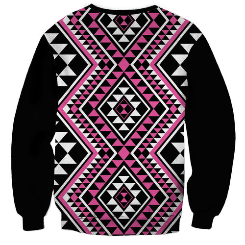 New Zealand Mawhero Taniko Motifs Sweatshirt Maori Poi Dance Costume Inspired