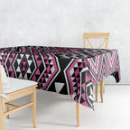 New Zealand Mawhero Taniko Motifs Tablecloth Maori Poi Dance Costume Inspired