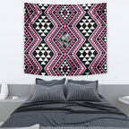 New Zealand Mawhero Taniko Motifs Tapestry Maori Poi Dance Costume Inspired