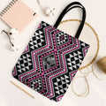 New Zealand Mawhero Taniko Motifs Tote Bag Maori Poi Dance Costume Inspired