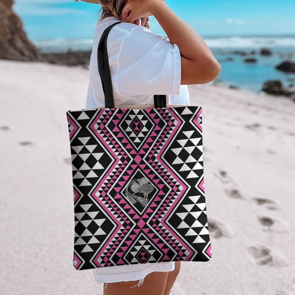 New Zealand Mawhero Taniko Motifs Tote Bag Maori Poi Dance Costume Inspired