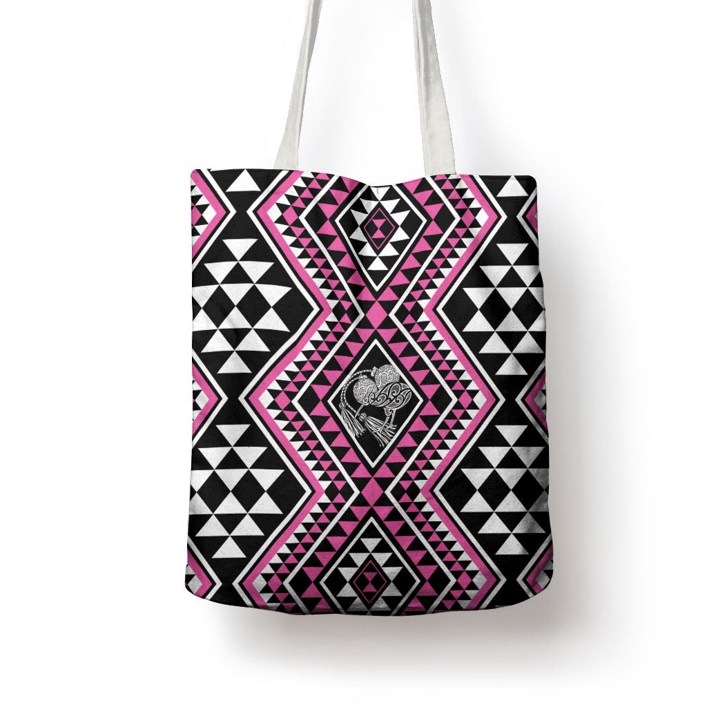 New Zealand Mawhero Taniko Motifs Tote Bag Maori Poi Dance Costume Inspired