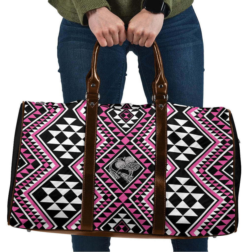New Zealand Mawhero Taniko Motifs Travel Bag Maori Poi Dance Costume Inspired