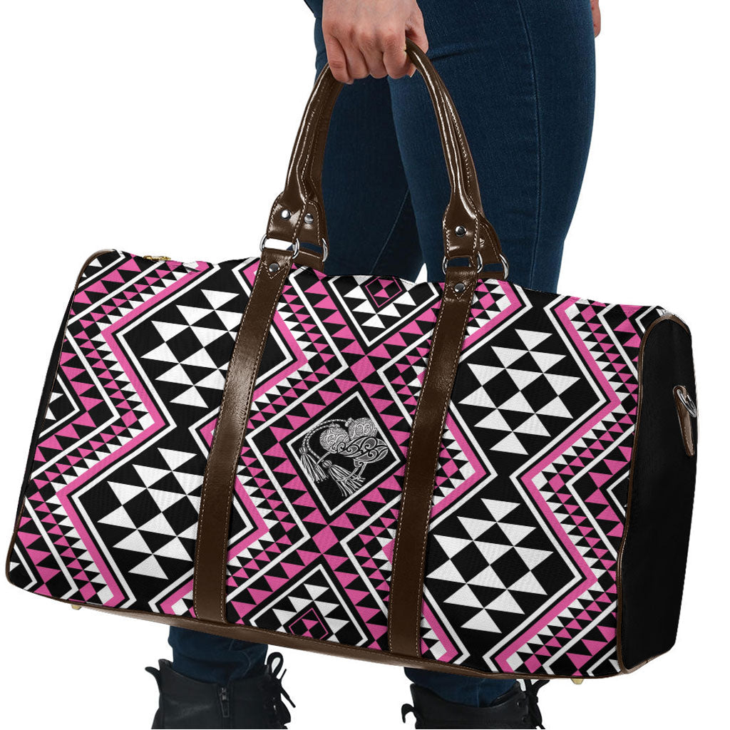 New Zealand Mawhero Taniko Motifs Travel Bag Maori Poi Dance Costume Inspired