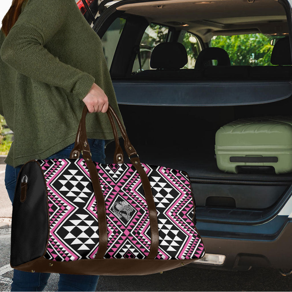 New Zealand Mawhero Taniko Motifs Travel Bag Maori Poi Dance Costume Inspired