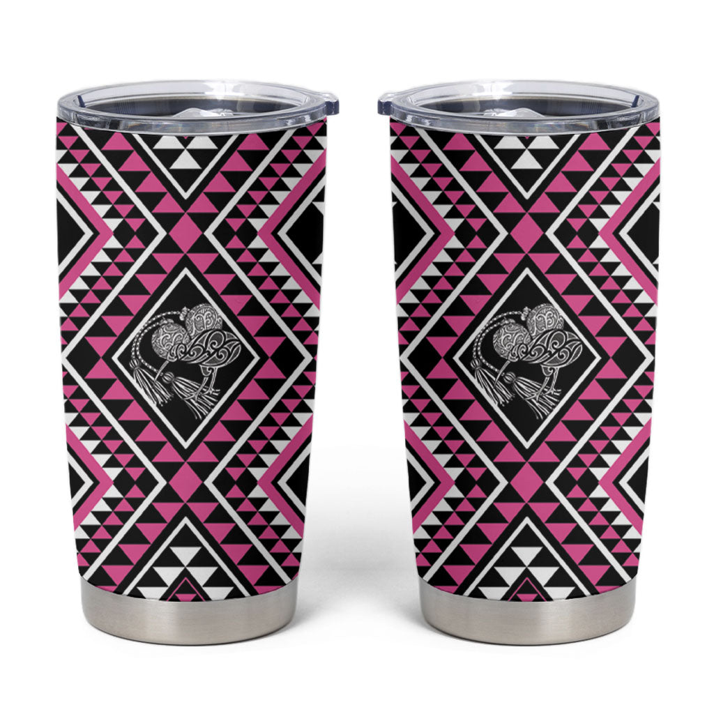 New Zealand Mawhero Taniko Motifs Tumbler Cup Maori Poi Dance Costume Inspired