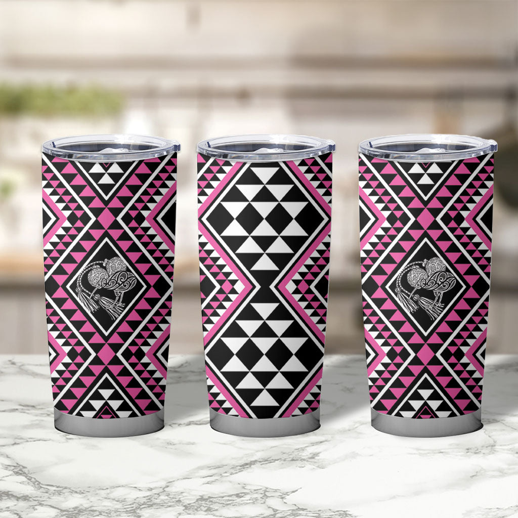 New Zealand Mawhero Taniko Motifs Tumbler Cup Maori Poi Dance Costume Inspired
