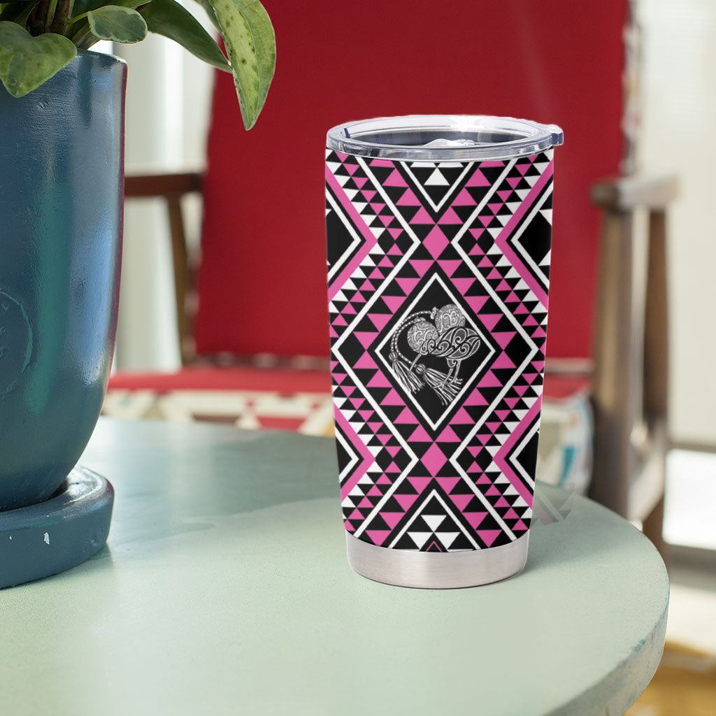 New Zealand Mawhero Taniko Motifs Tumbler Cup Maori Poi Dance Costume Inspired