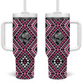 New Zealand Mawhero Taniko Motifs Tumbler With Handle Maori Poi Dance Costume Inspired