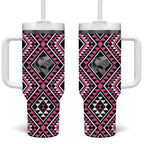 New Zealand Mawhero Taniko Motifs Tumbler With Handle Maori Poi Dance Costume Inspired