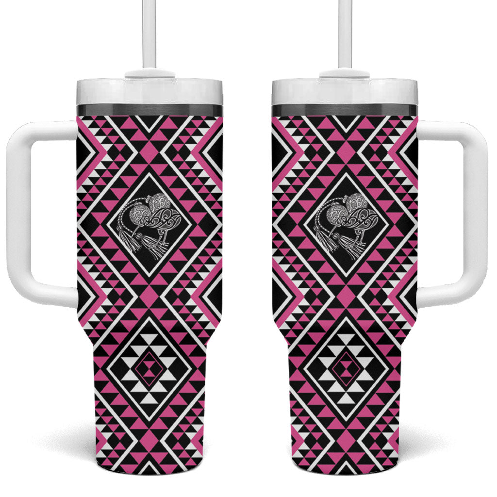 New Zealand Mawhero Taniko Motifs Tumbler With Handle Maori Poi Dance Costume Inspired