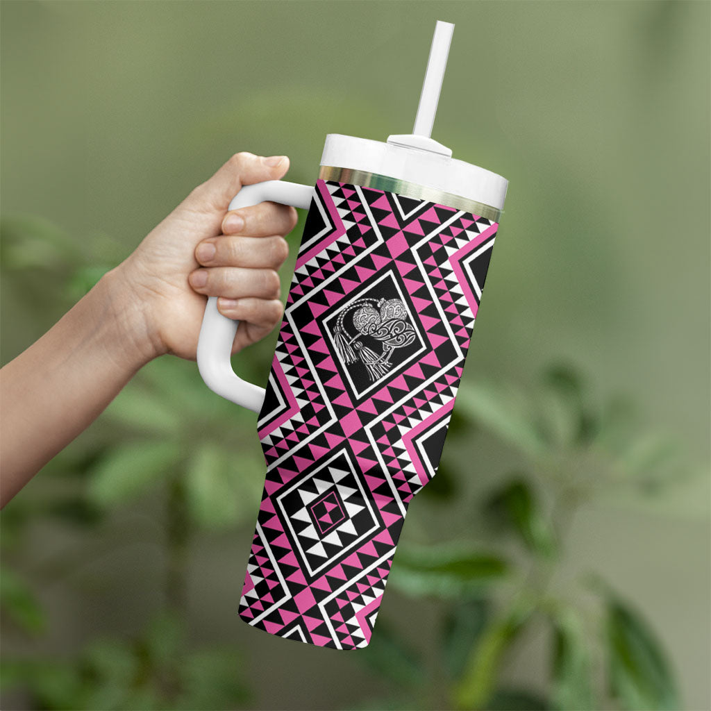 New Zealand Mawhero Taniko Motifs Tumbler With Handle Maori Poi Dance Costume Inspired